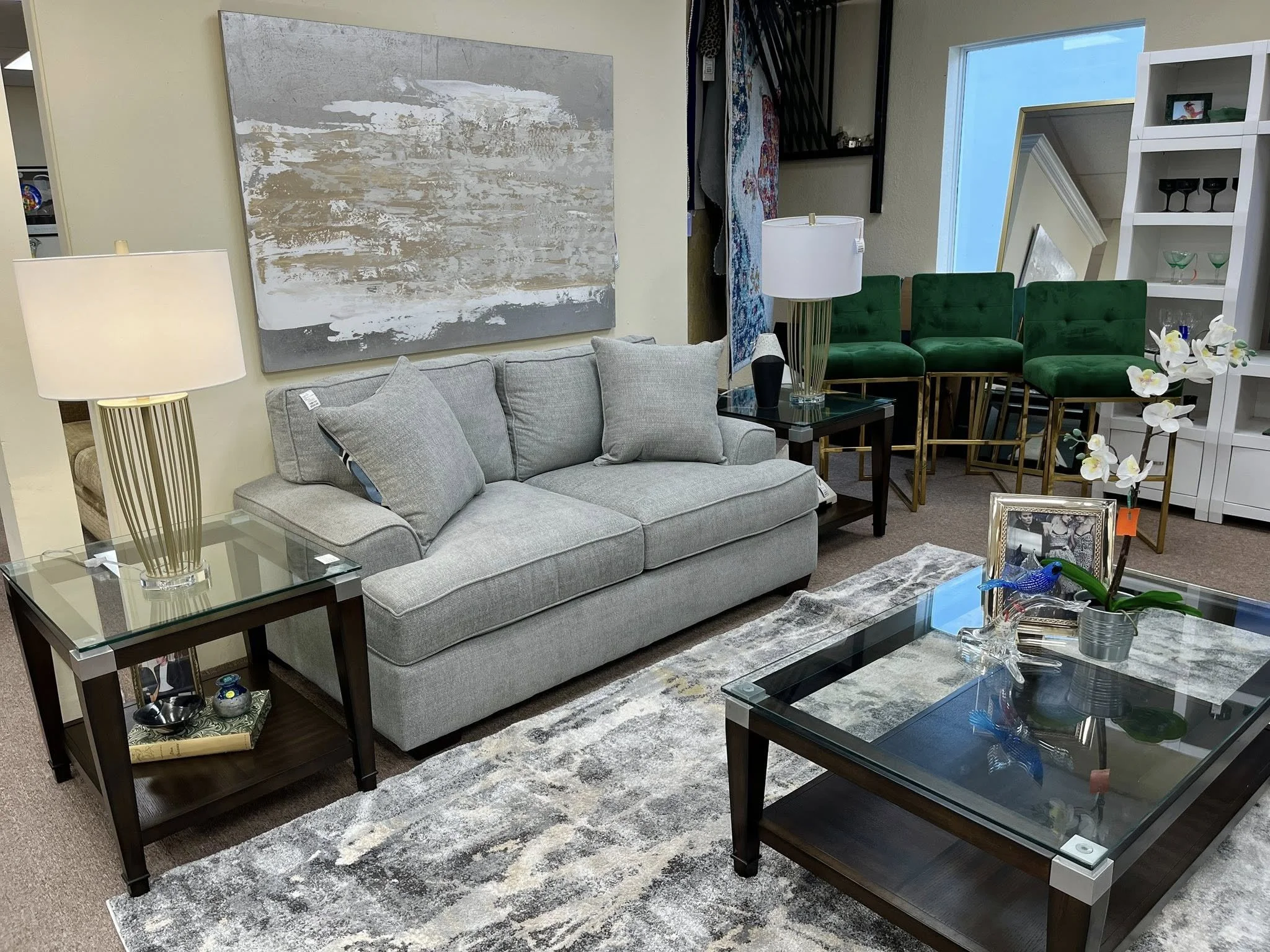 Gray Loveseat