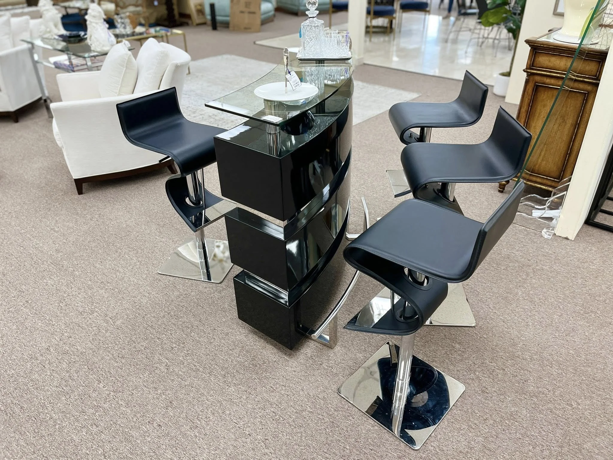 Bar (Sold), Zig Zag Stools