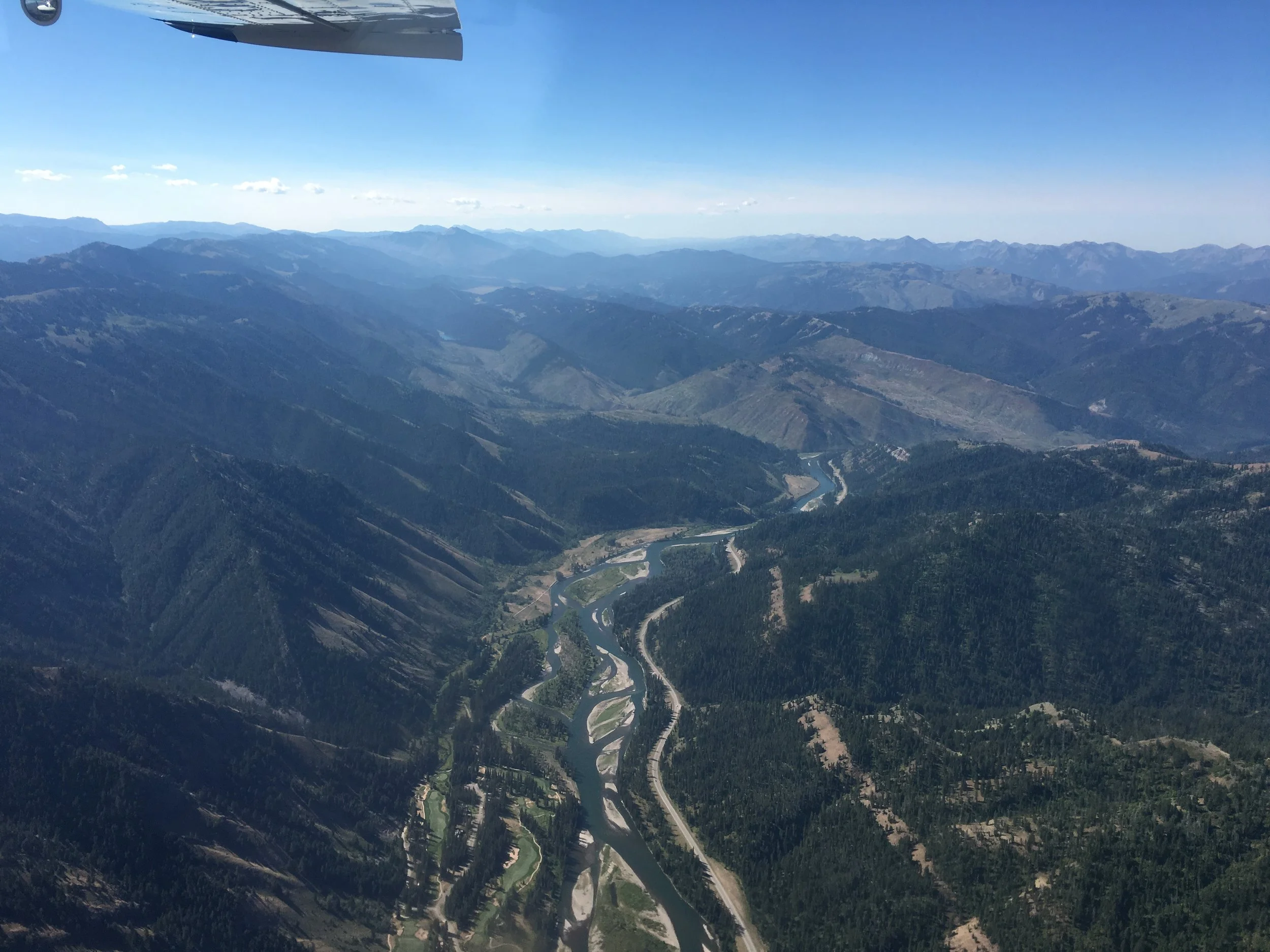 The braided Snake River runs between Wyoming's Hoback Range (left) and the Palisades Wilderness Study Area (right). (Photo GYC.)