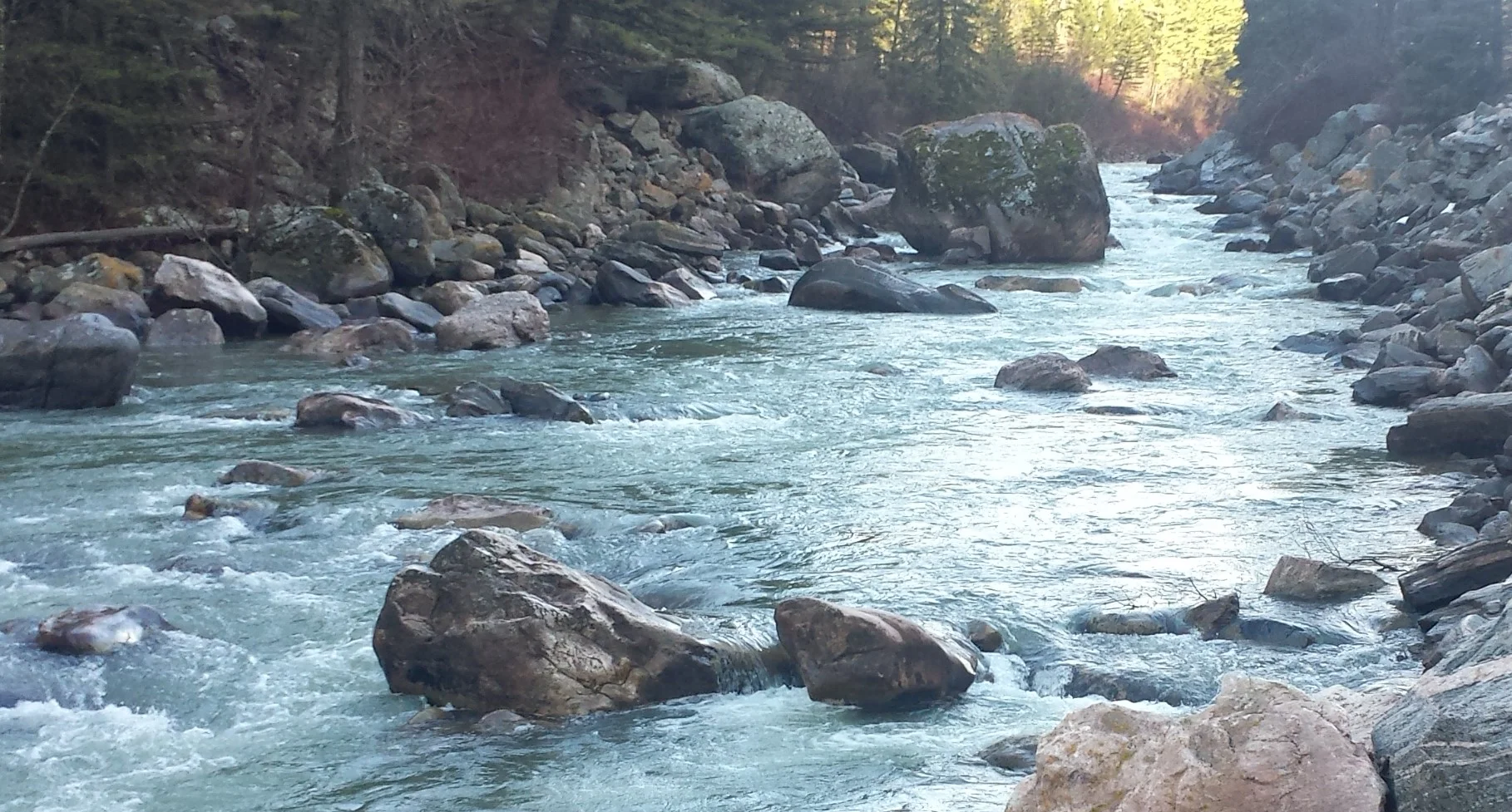 Montana's Gallatin River. We aim to make this river 200 percent cleaner by 2027, which is why we're pleased about last week's agreement to make snow out of treated wastewater at Big Sky -- and not to flush the problem downstream. (Photo GYC.)