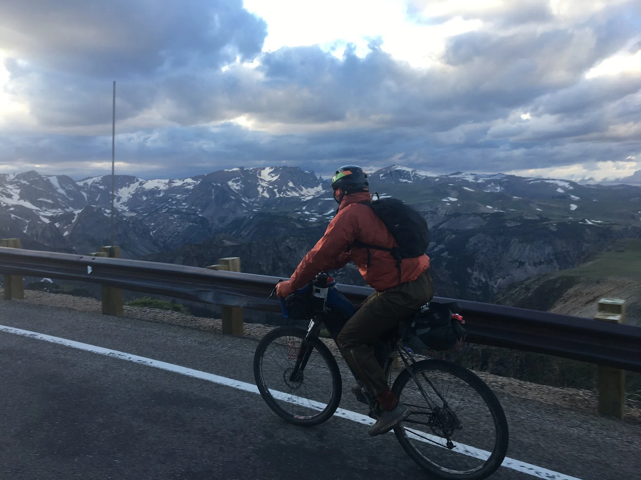 Topping out near summit of Beartooth Pass