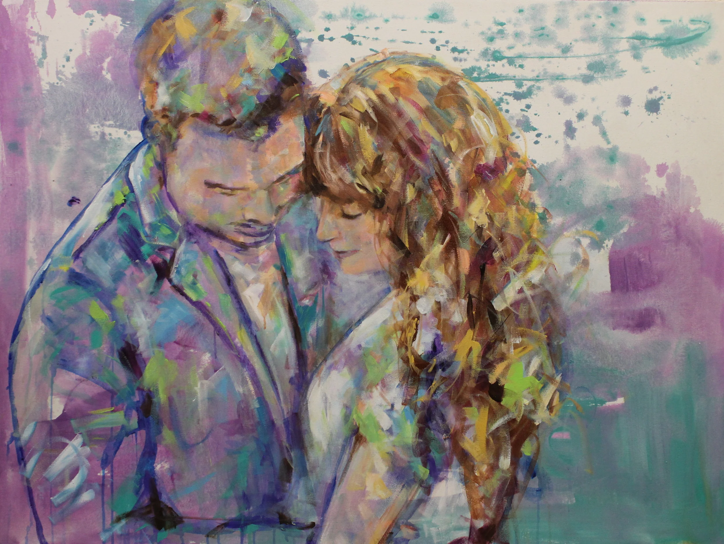 Tara & Jacob; 3'X4'; Acrylic on canvas; 2015.