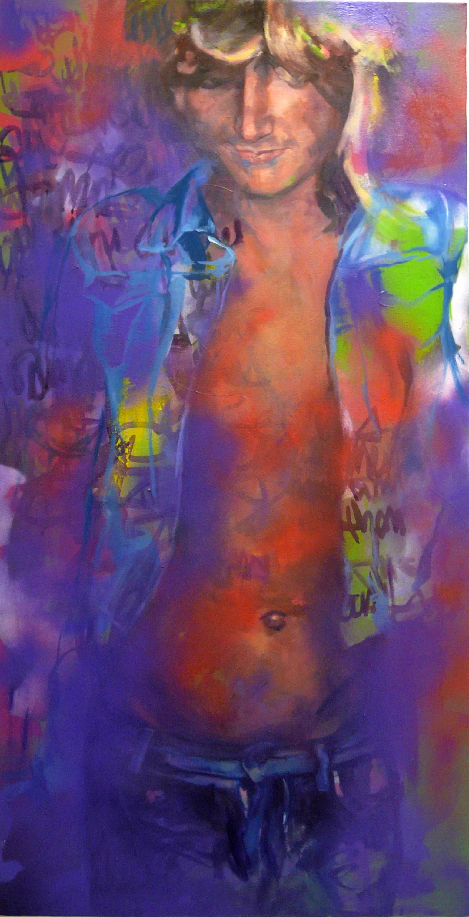 Jay; 2'X3'; Acrylic, oil, and aerosol; 2009.