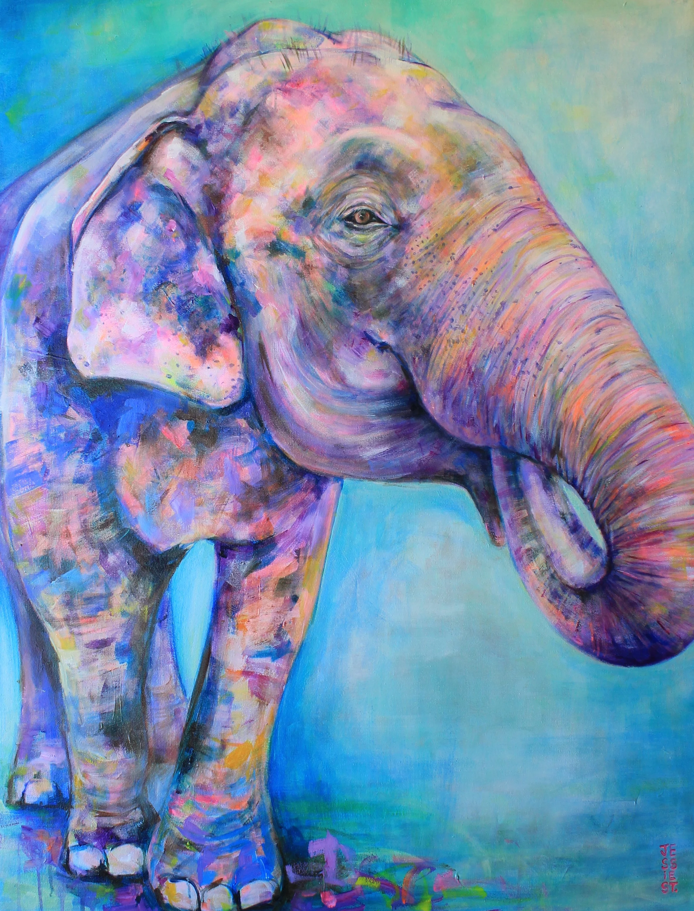 "Another banana?" 3'X4' Acrylic on canvas