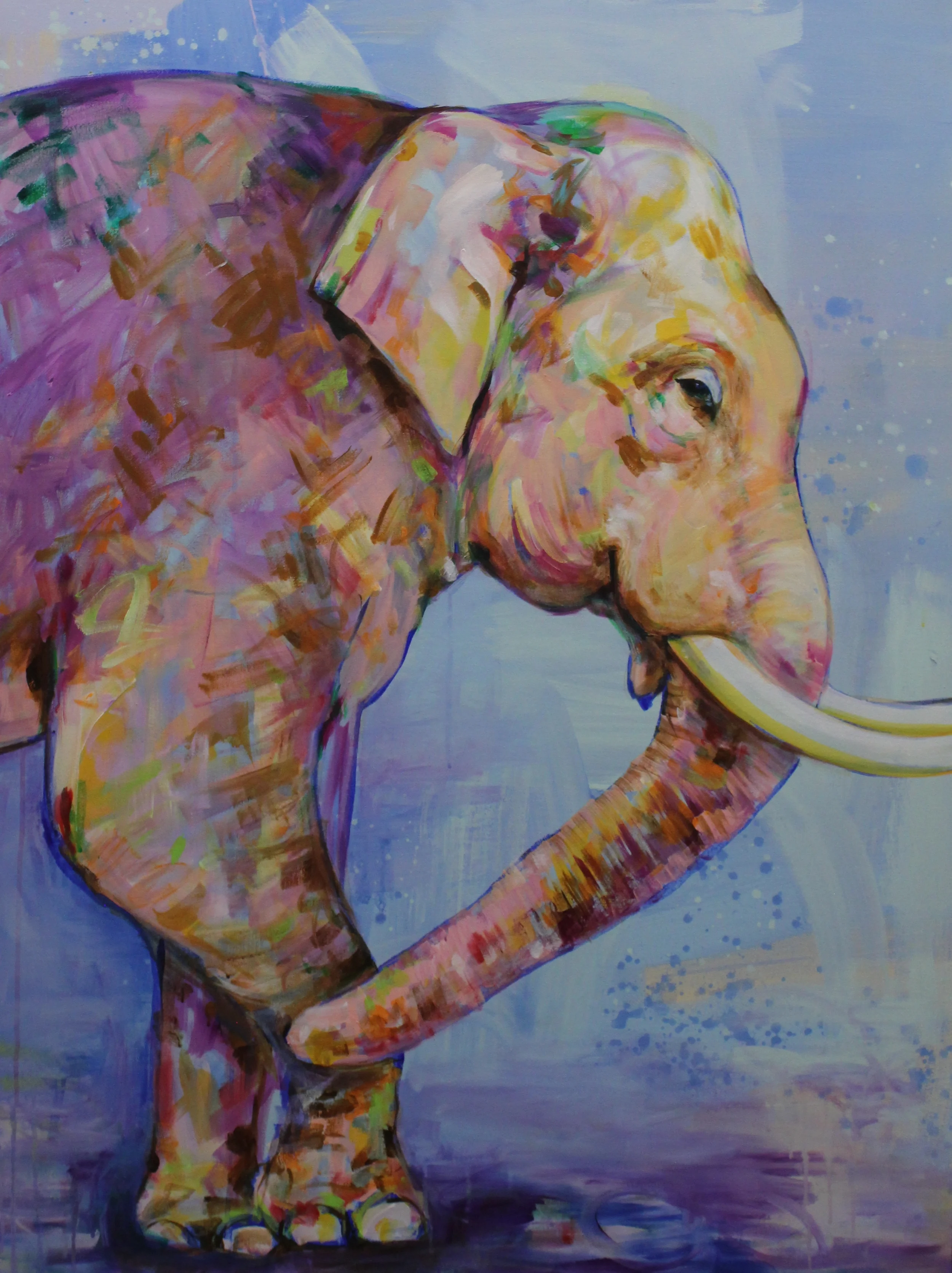 "I Never Forget" (Noi) 3' X 4' Acrylic on canvas