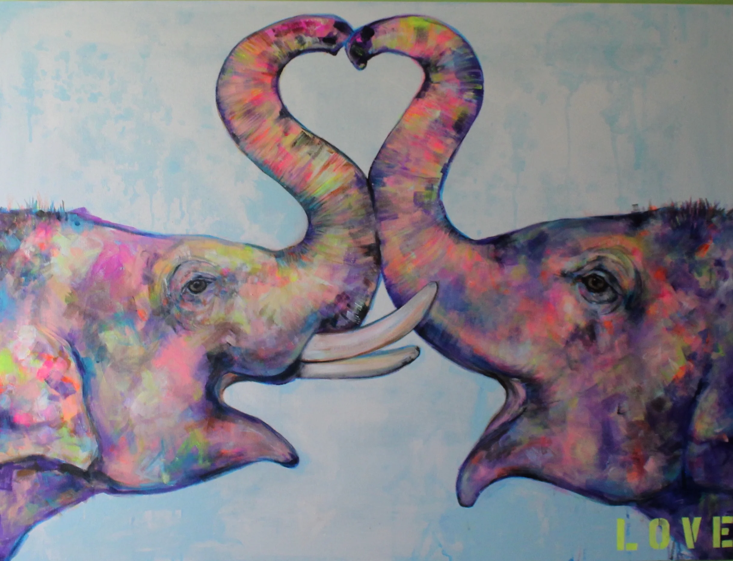 LOVE. 3'X4', Acrylic on canvas. 2015.