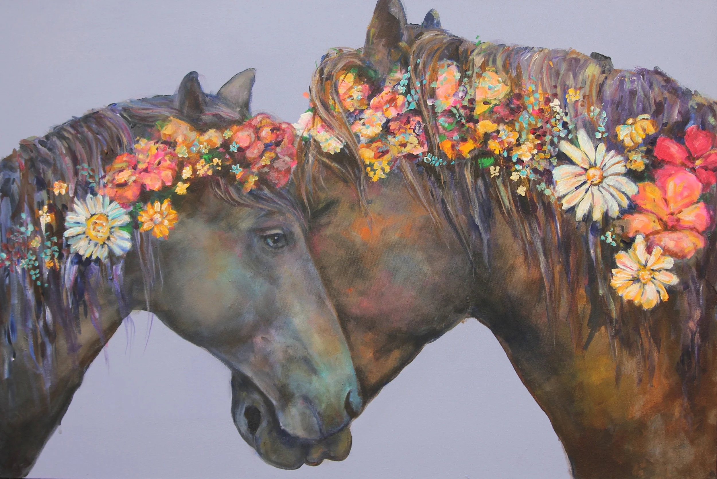 Coexist with Love; 24" x 36"; Acrylic on canvas.