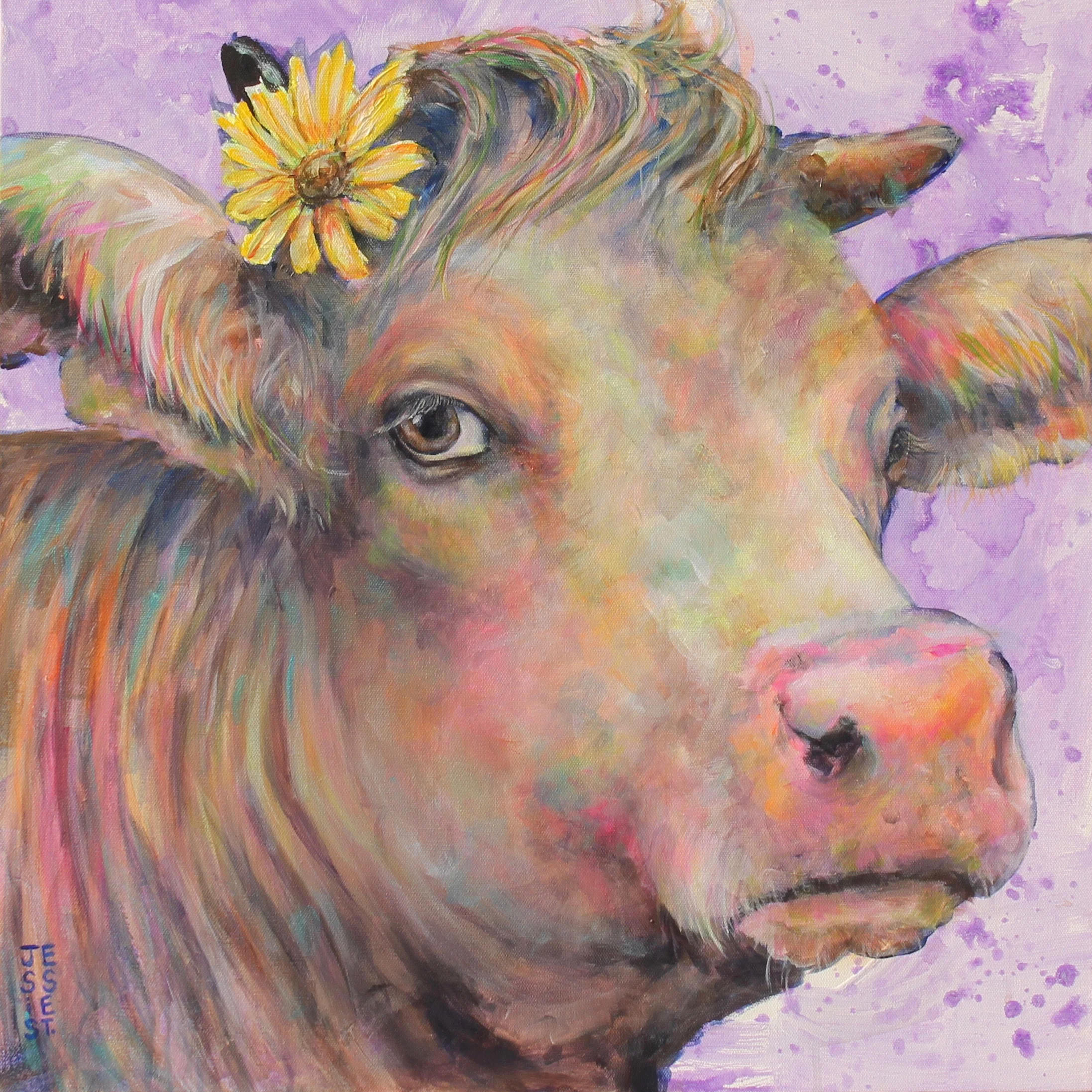 Brown-Eyed Sam; 24" x 24"; Acrylic on canvas.