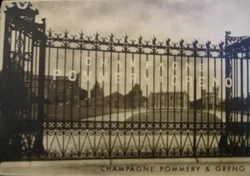  Postcard, g ates to Champagne Pommery estate