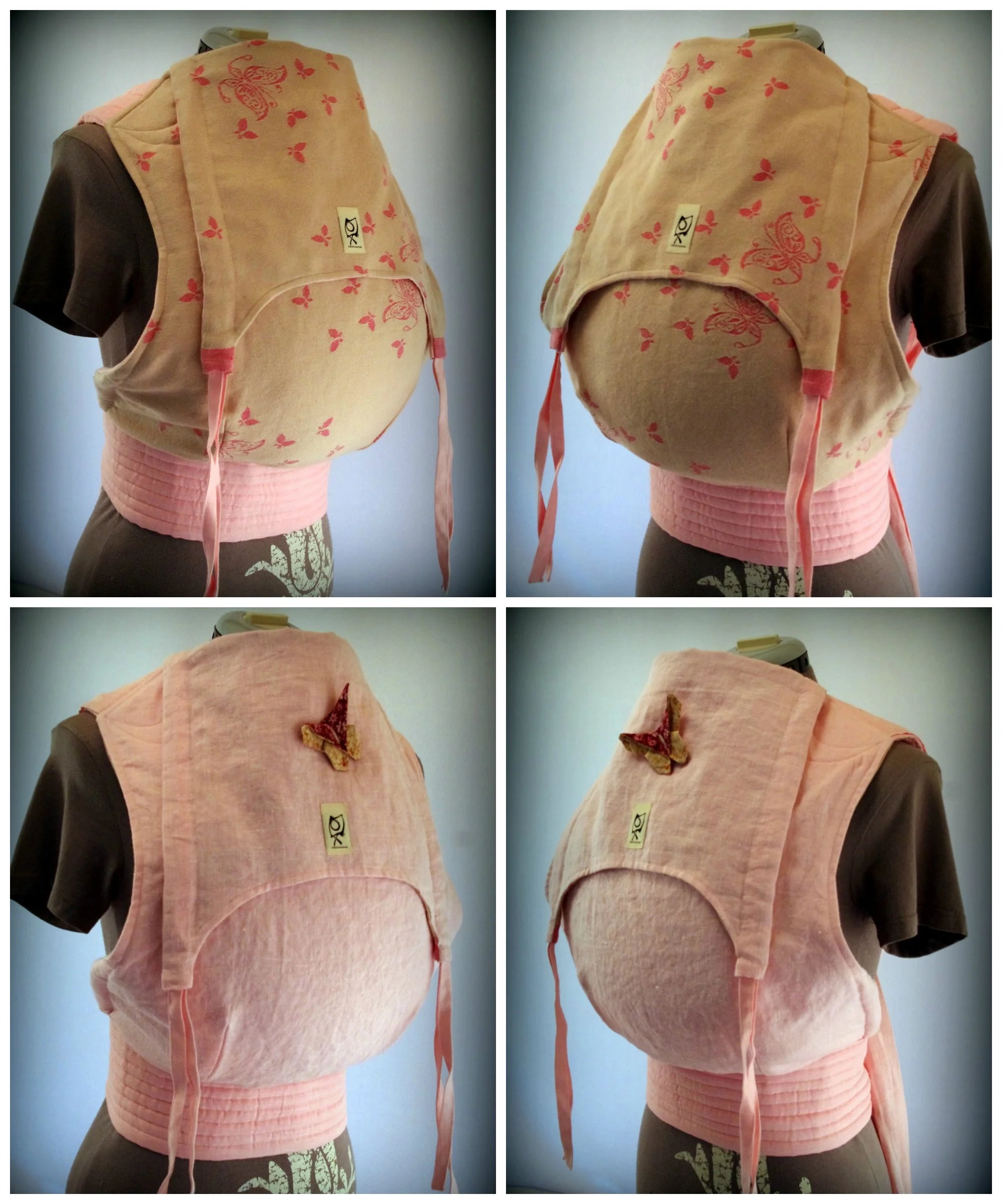 Natibaby PInk Butterflies - Tan WWMT