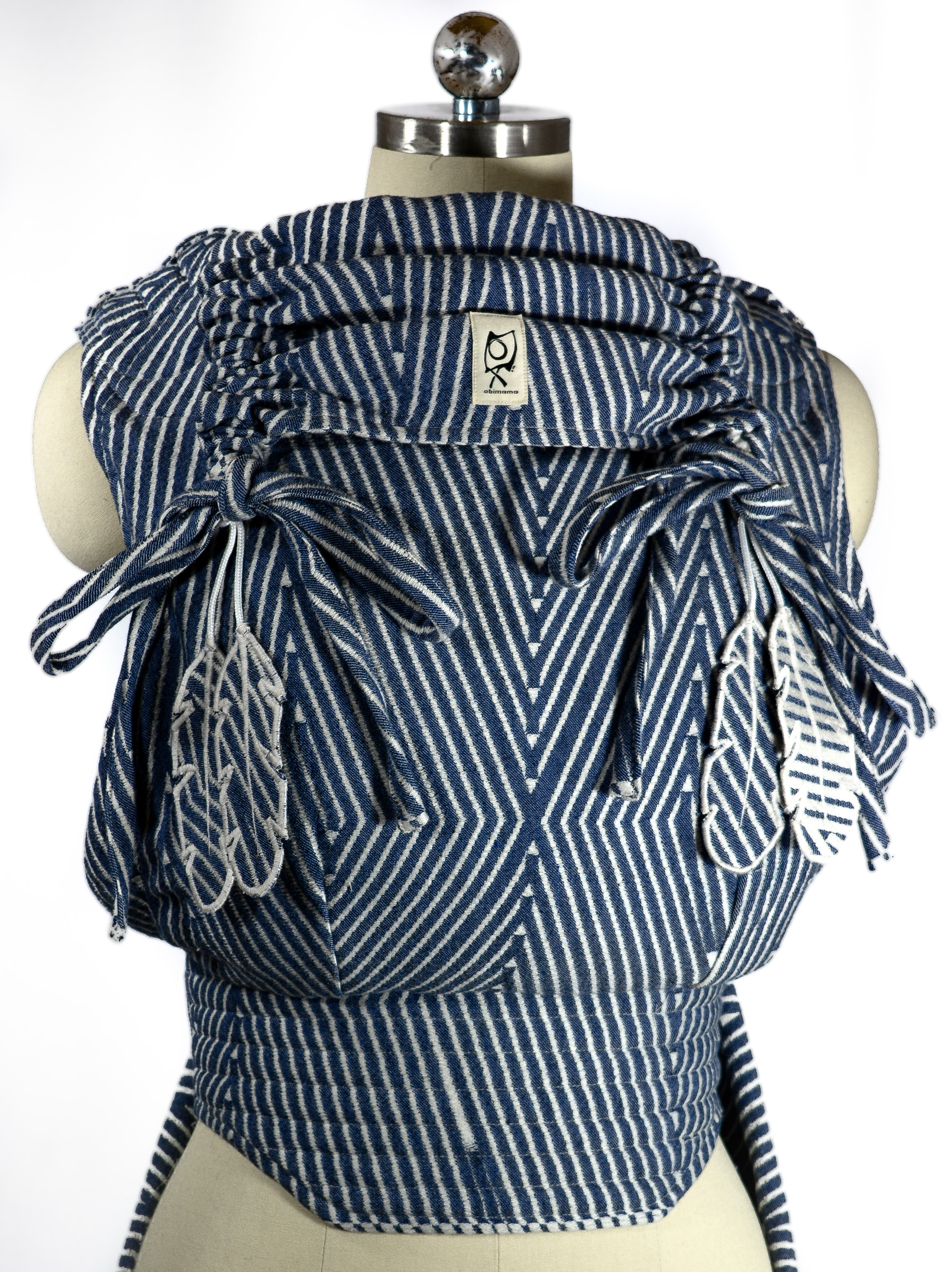 ObiMama Wrap Conversion Mei Tai Pavo Textiles' navy Perigee