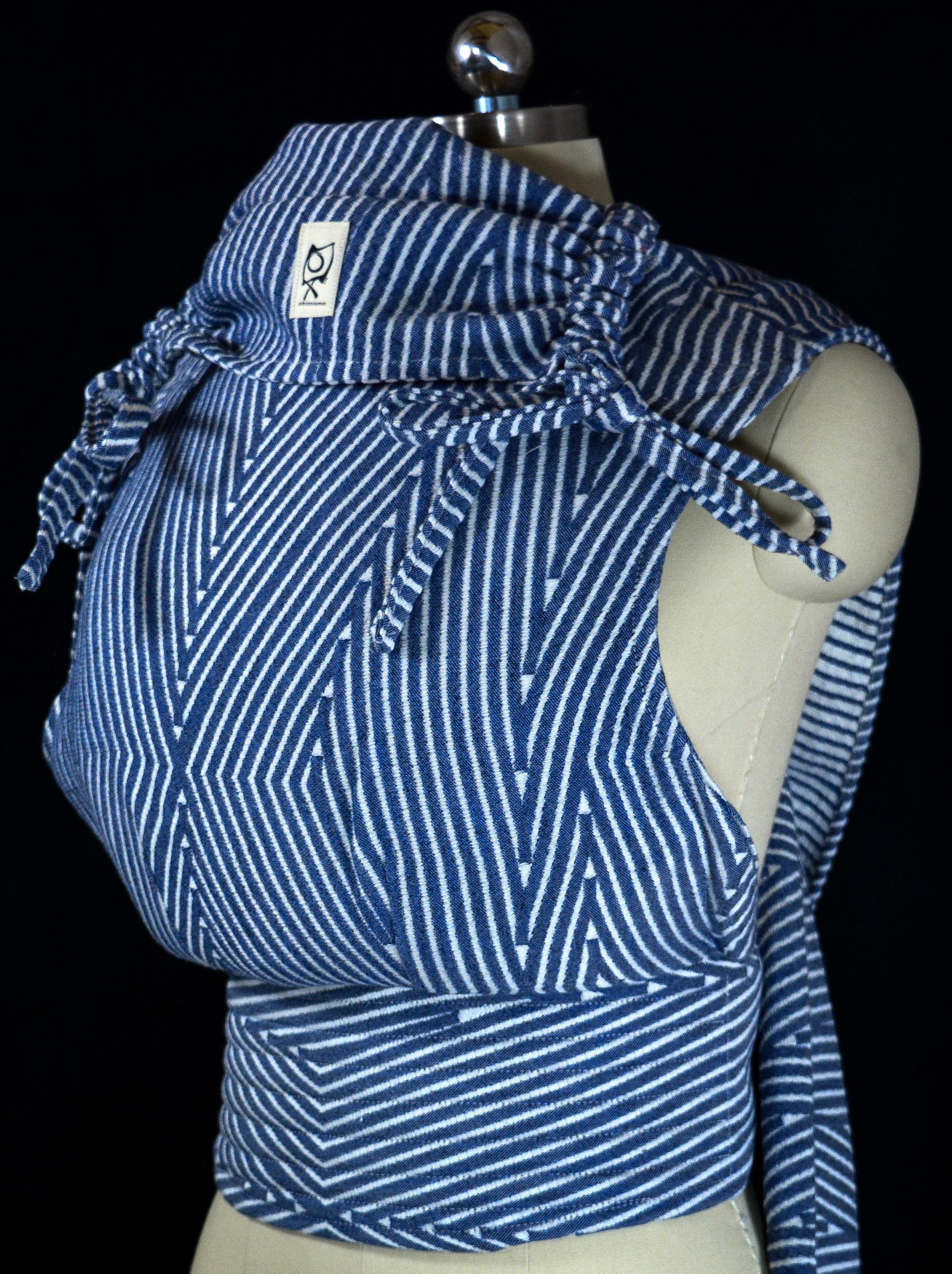 ObiMama Wrap Conversion Meh Dai (Mei Tai) Pavo Textiles "Perigee Navy"