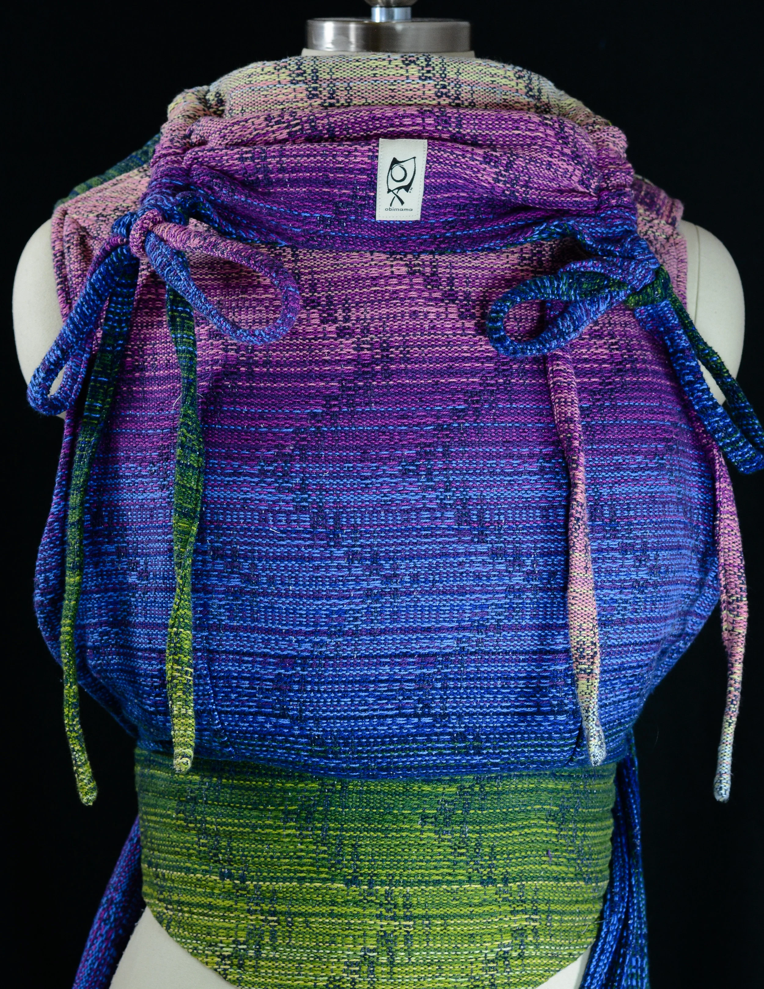 ObiMama Wrap Conversion Meh Dai (Mei Tai) ObiMama WCMD (WCMT) Centered Handmade "Sleeping Giant" Handwoven
