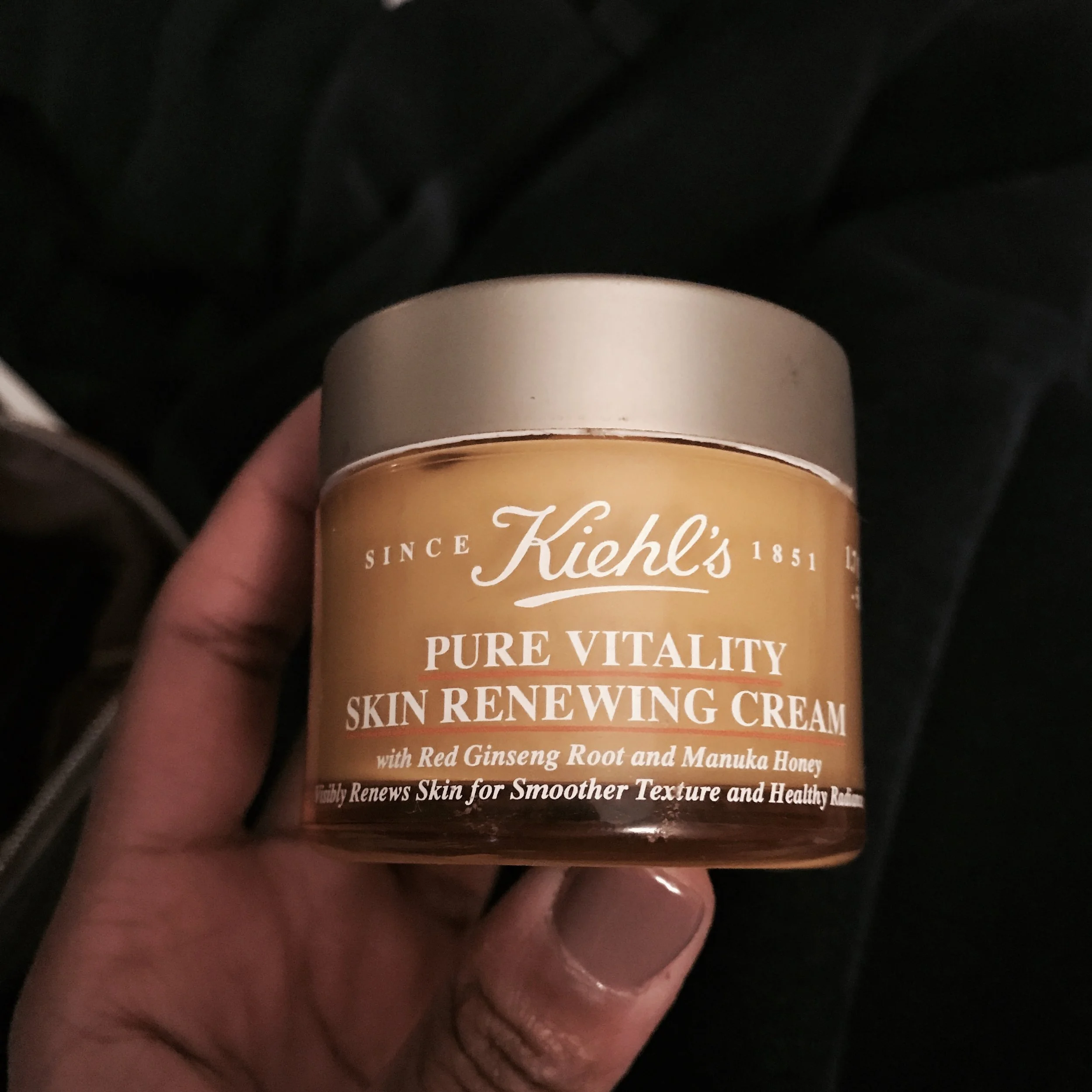 My secret. I have been using this skin renewing cream as both a moisturizer and a primer for my makeup. It has been the hydration my skin has been yearning for all season. It also creates a great base for my makeup! 