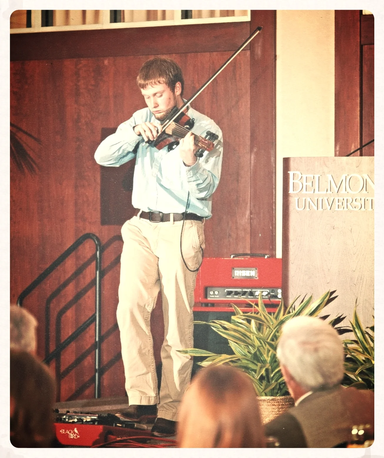 Kyle Pudenz performs for a scholarship banquet at Belmont University, 2014