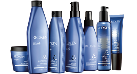Redken has several different lines that correlate with the chemistry treatment system, like the extreme line for protein infusion and strength.