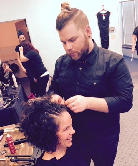 Jared in action for some on-location styling.