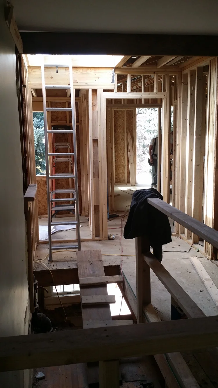 Home remodeling project in progress by Haley Custom Homes