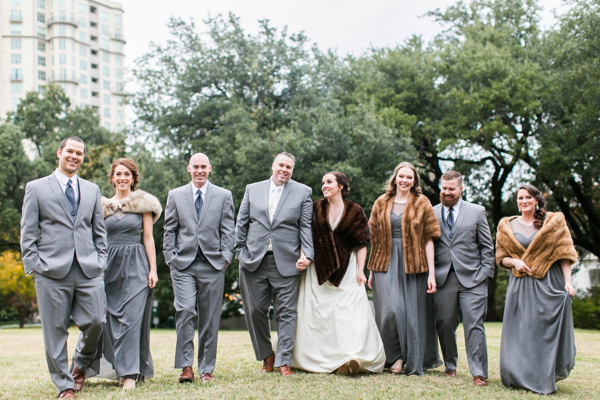 My cousins live in Michigan where vintage furs are easy to come by, and thank goodness for that. The weather dropped 30 degrees in Dallas for our wedding weekend. 