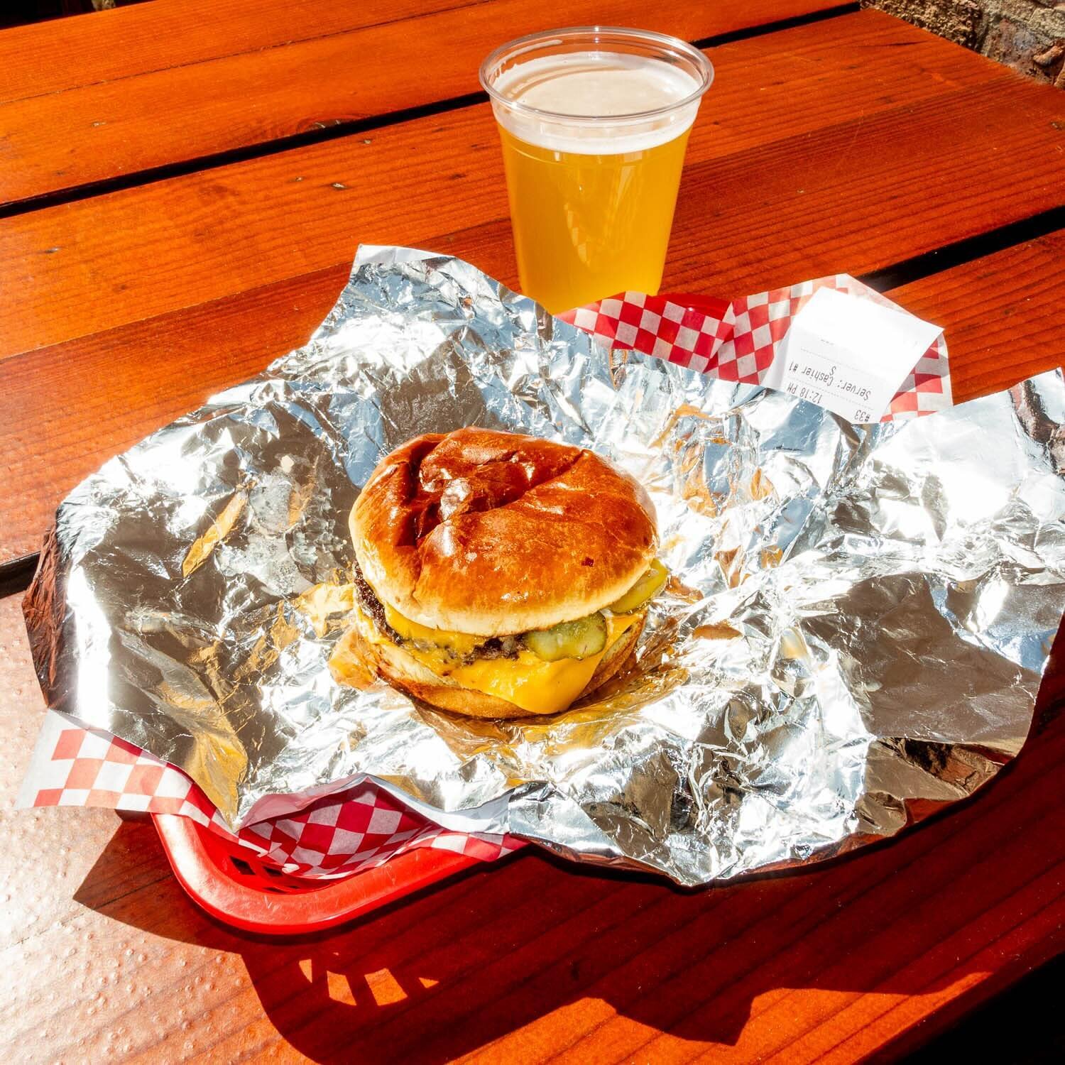 Signature Double Cheeseburger at Small Cheval. Dijonnaise, Pickles &amp; Onions. I was on a location scout a few doors down from @smallcheval so of course I had to pop by after for a little lunch on a nice, sunny patio. This burg is always solid! Pai