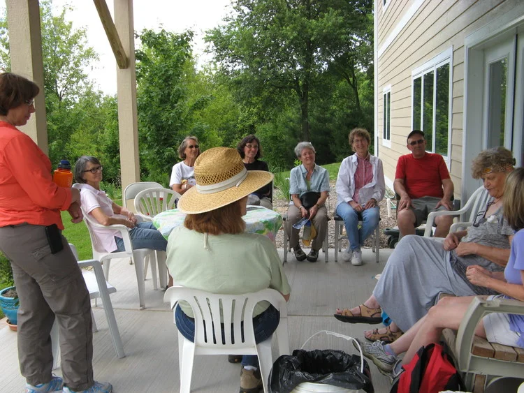 Introductions with Deb and Kent Donath, landowners.