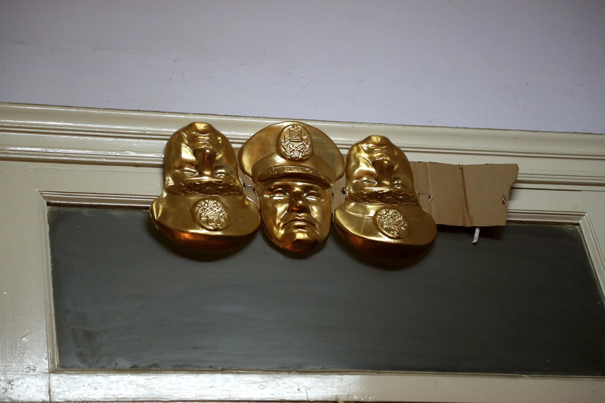  Inside artist  Ammar Abo Bakr's  studio/apartment in Cairo. 