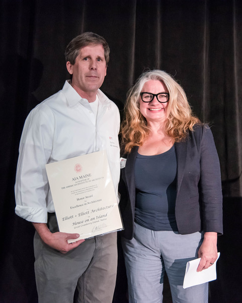 Matt Elliott of Elliott + Elliott accepts his award for House on an Island.