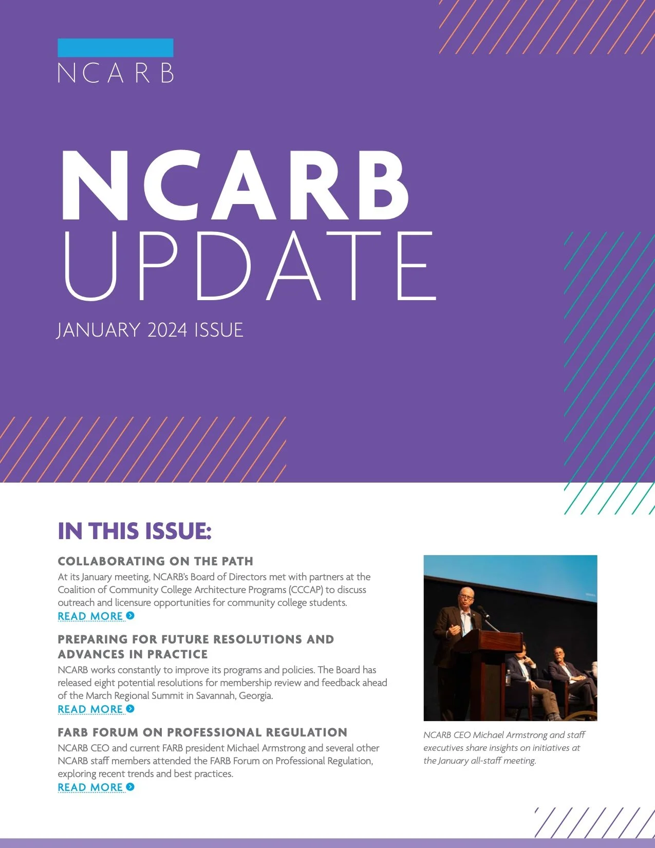 January 2024 edition of the NCARB Update