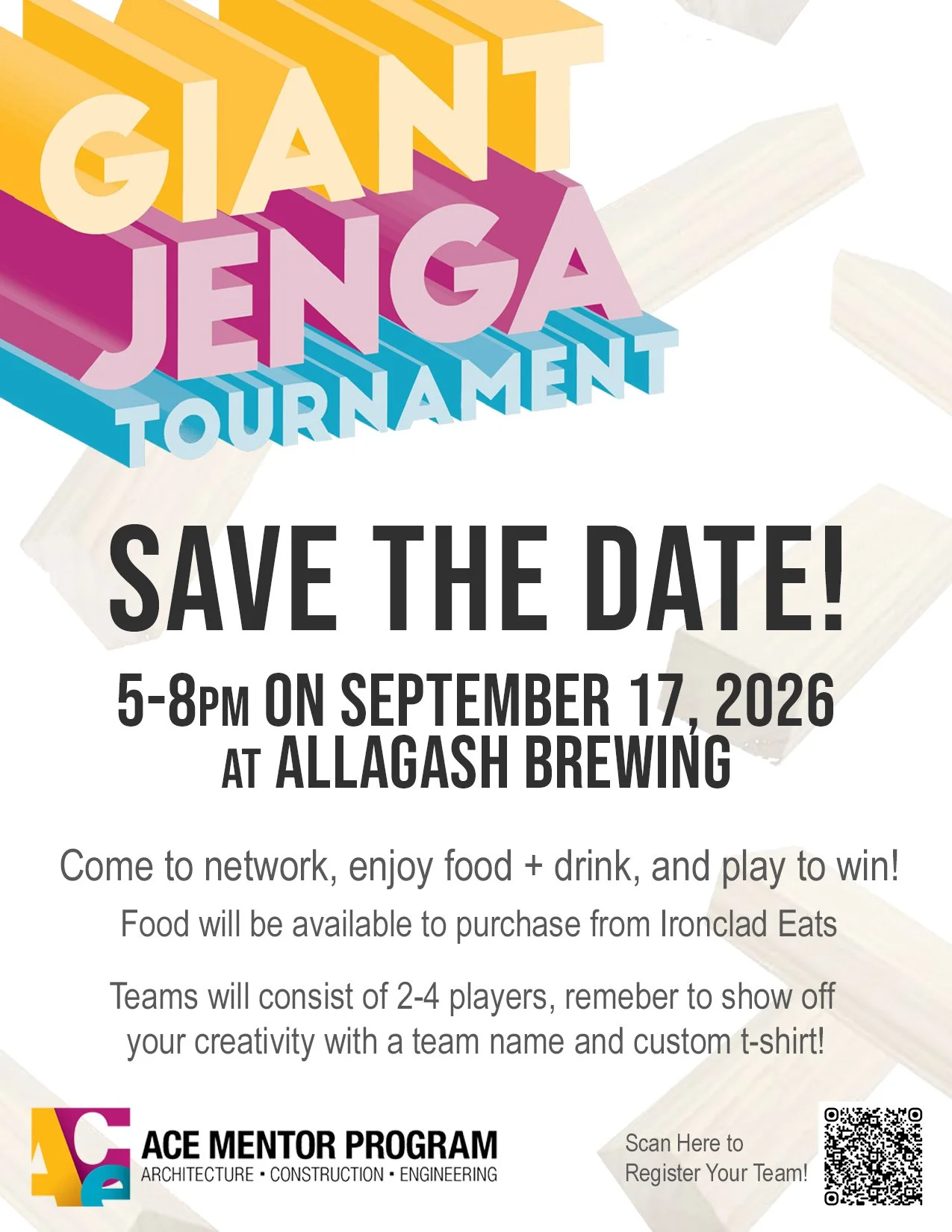 ACE Mentoring of Maine's Annual Giant Jenga Tournament