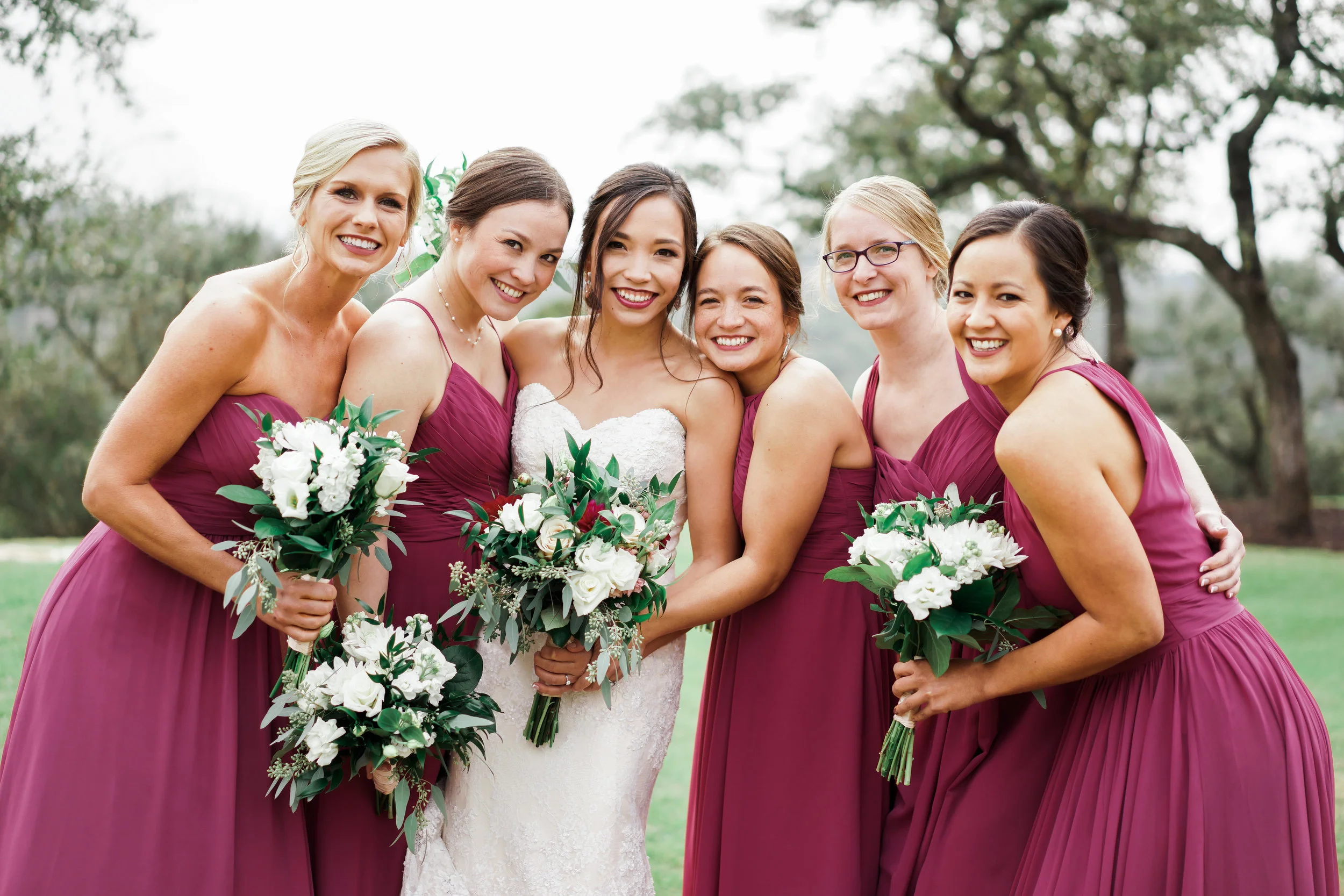 Beautiful bridesmaids at Canyonwood Ridge! Such a perfect wedding venue for the winter!