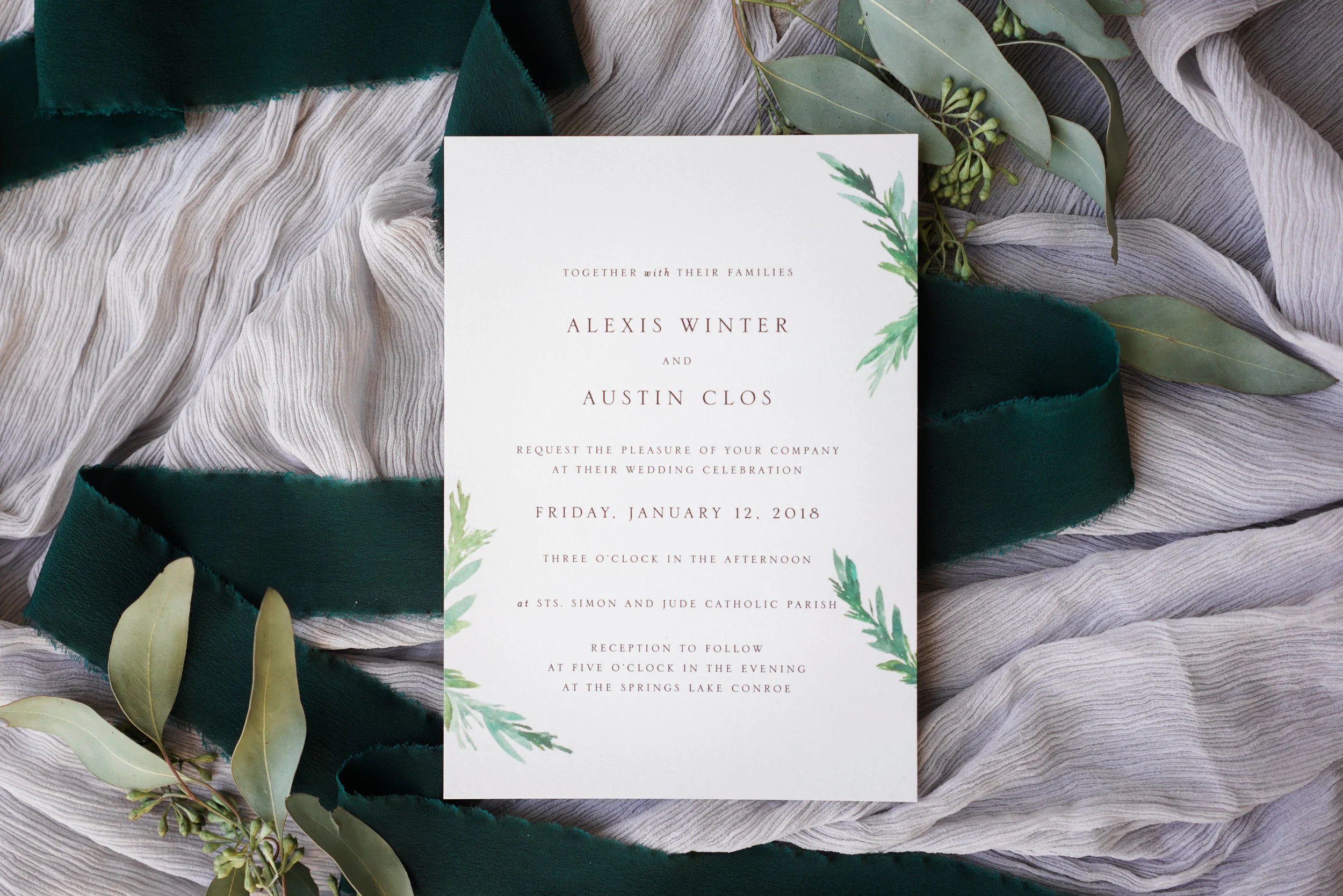 The Springs Event Venues Lake Conroe in Montgomery Texas Wedding Photography. A beautiful winter wedding in Houston. Austin and Central Texas Wedding Photographer. Wedding invitations for a Lake Conroe wedding.