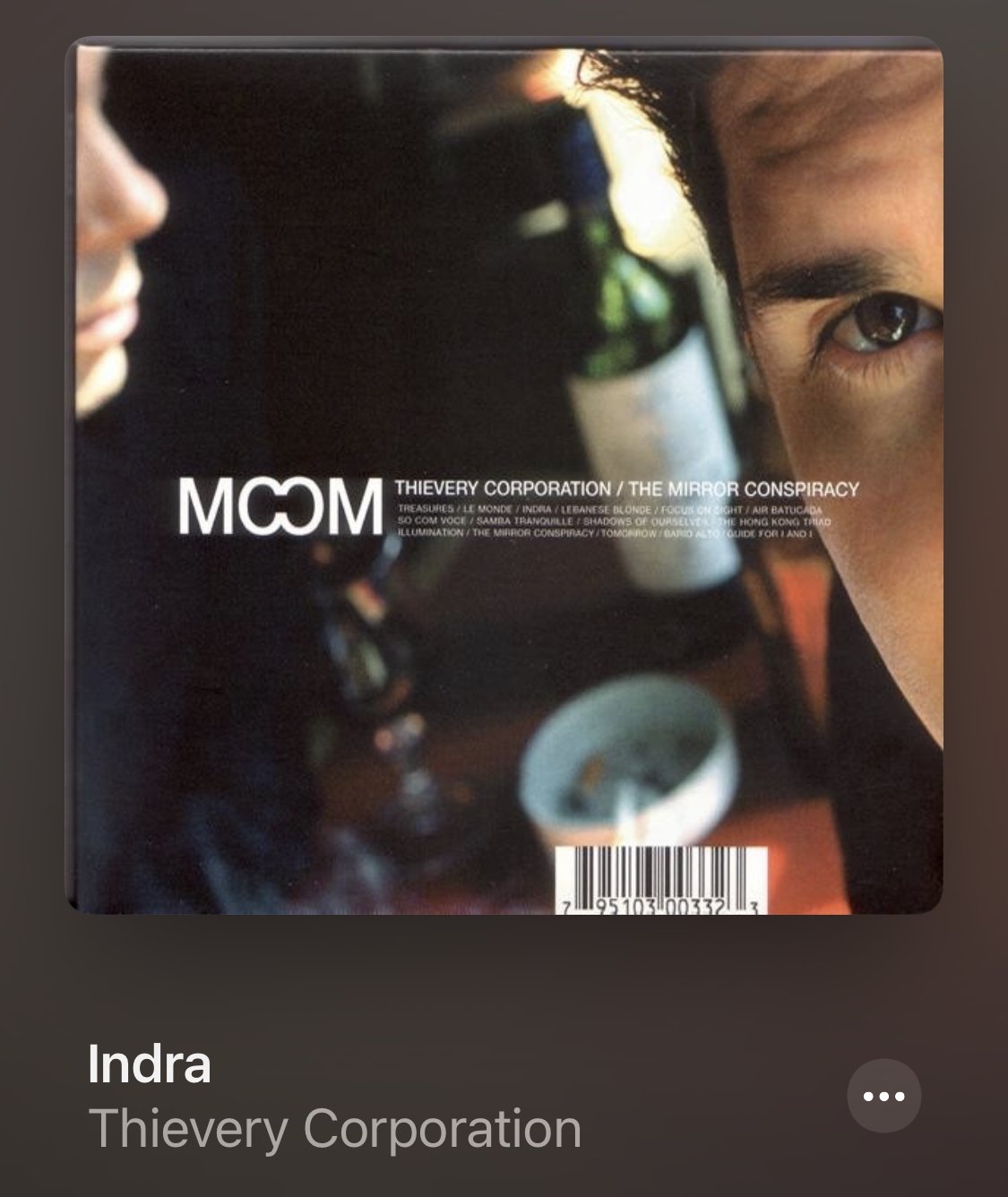  Another great track by Thievery Corporation. I first listened to “Indra” while watching Vanilla Sky, which if you are a true Nolie, you know was a major inspiration for my move to NYC.   