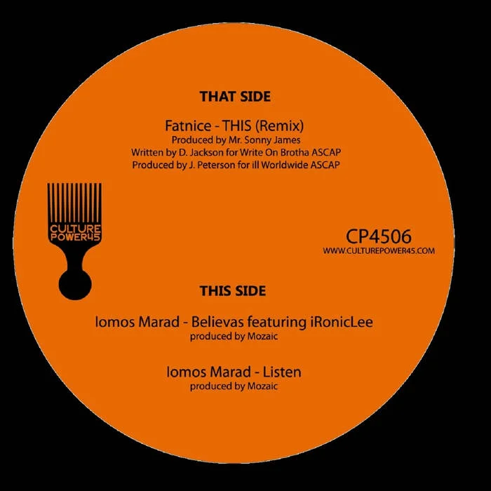 Culturepower 45 Pre Order: THIS - Mr. Sonny James x Fatnice