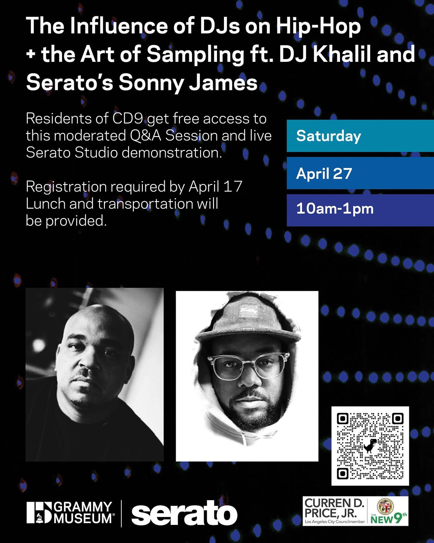 I&rsquo;m looking forward to seeing everyone out tomorrow morning for the @grammymuseum @serato #HH50 Panel Discussion about Sampling with the legend @djkhalil and myself. I&rsquo;ll be breaking down how to create something from scratch using Serato 
