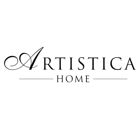 Artistica Home logo in black text with decorative font.