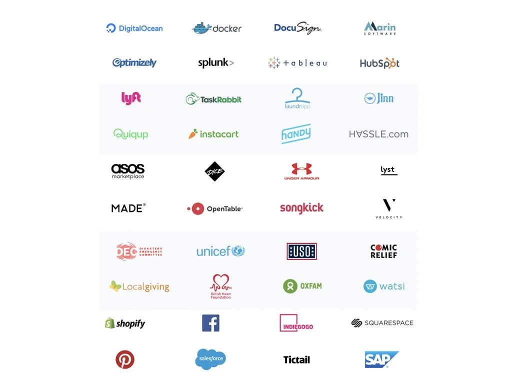 Stripe provides payment processing for Patreon …And this is just some of the companies that Stripe provides services for. This is part of the wider ecosystem van Dijck talks about to which Patreon belongs through technical interpenetration with their payment provider. All these companies are connected through Stripe, and therefore share some alignment in their infrastructure layer with each other through the payment processor.