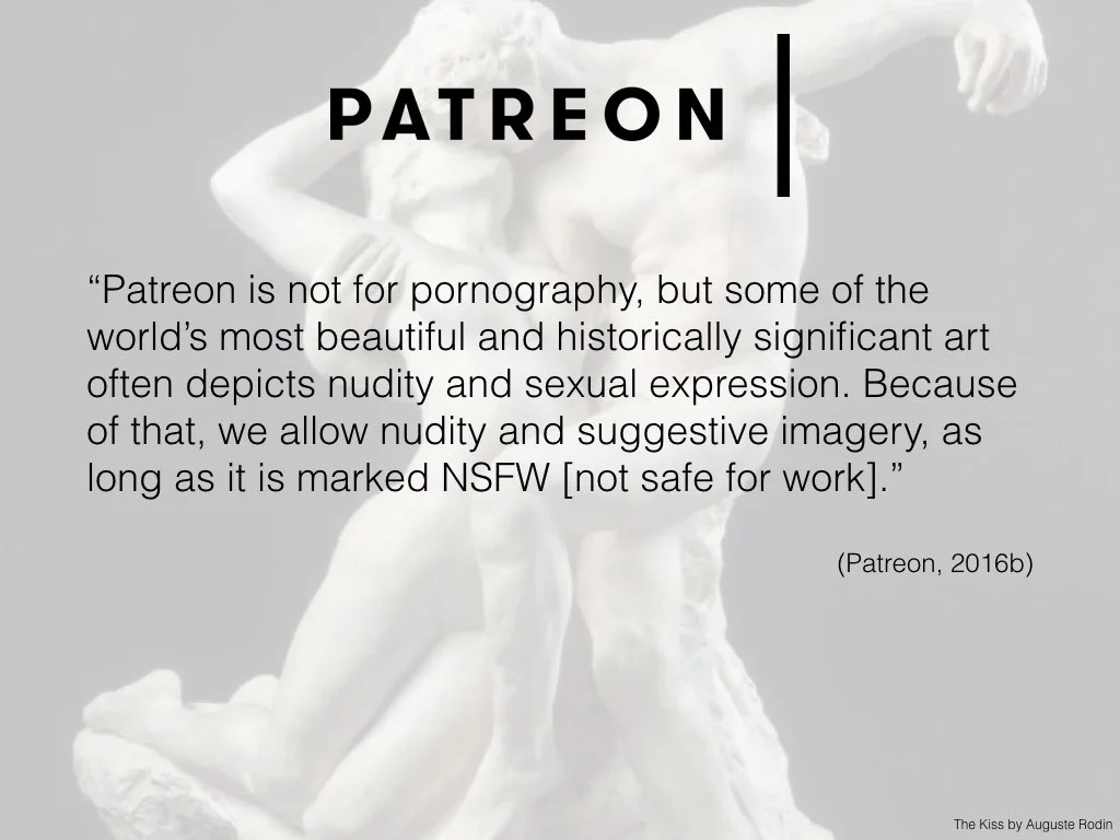 Signalling their commitment to creators, Patreon’s community guidelines state: 