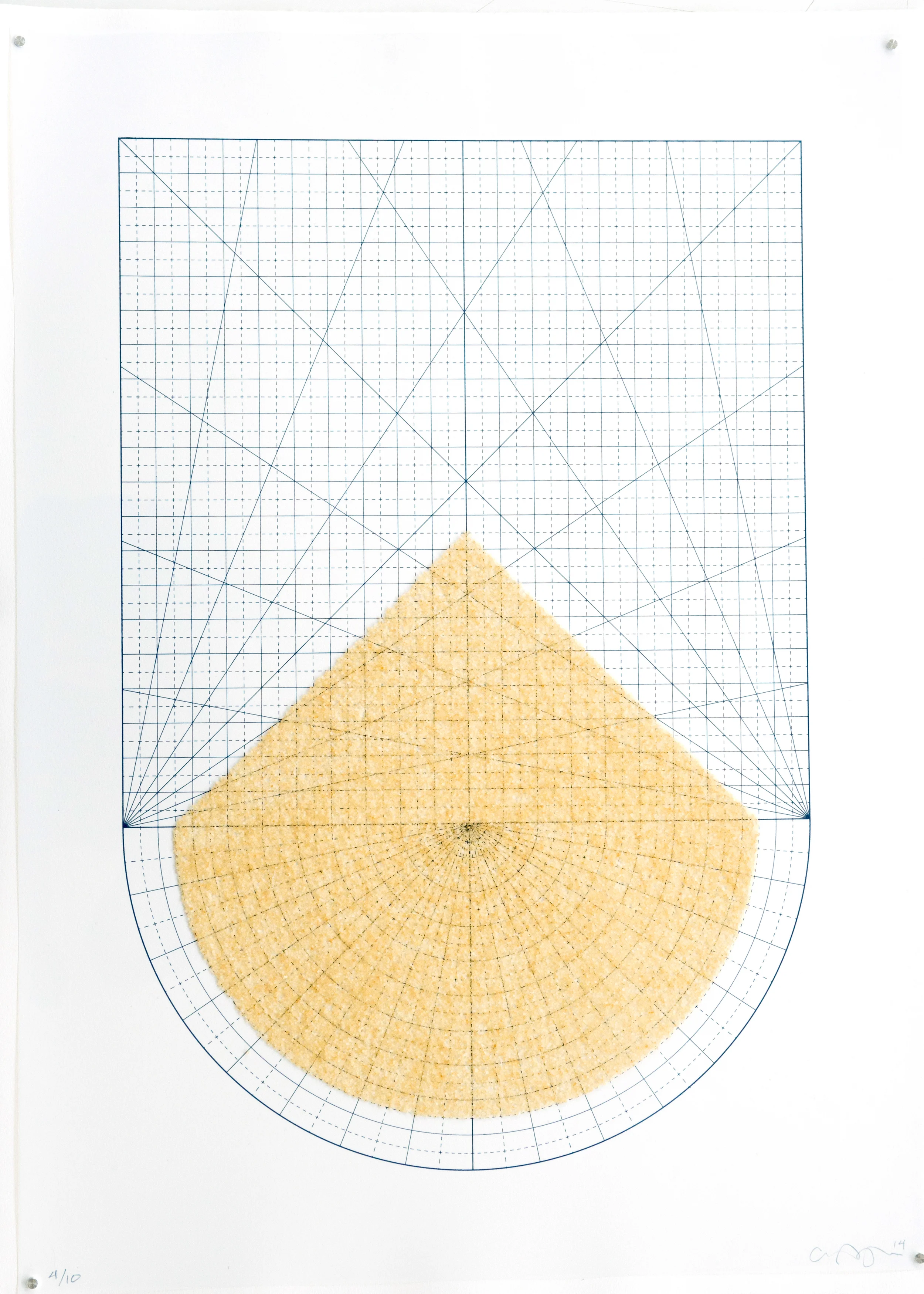 $400 22"x30" raw sugar, acetate, aluminum pins, silkscreen on paper