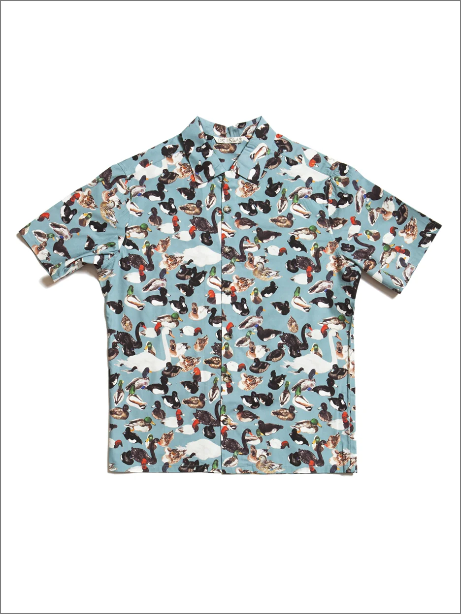 Ducks Blue Aloha Shirt