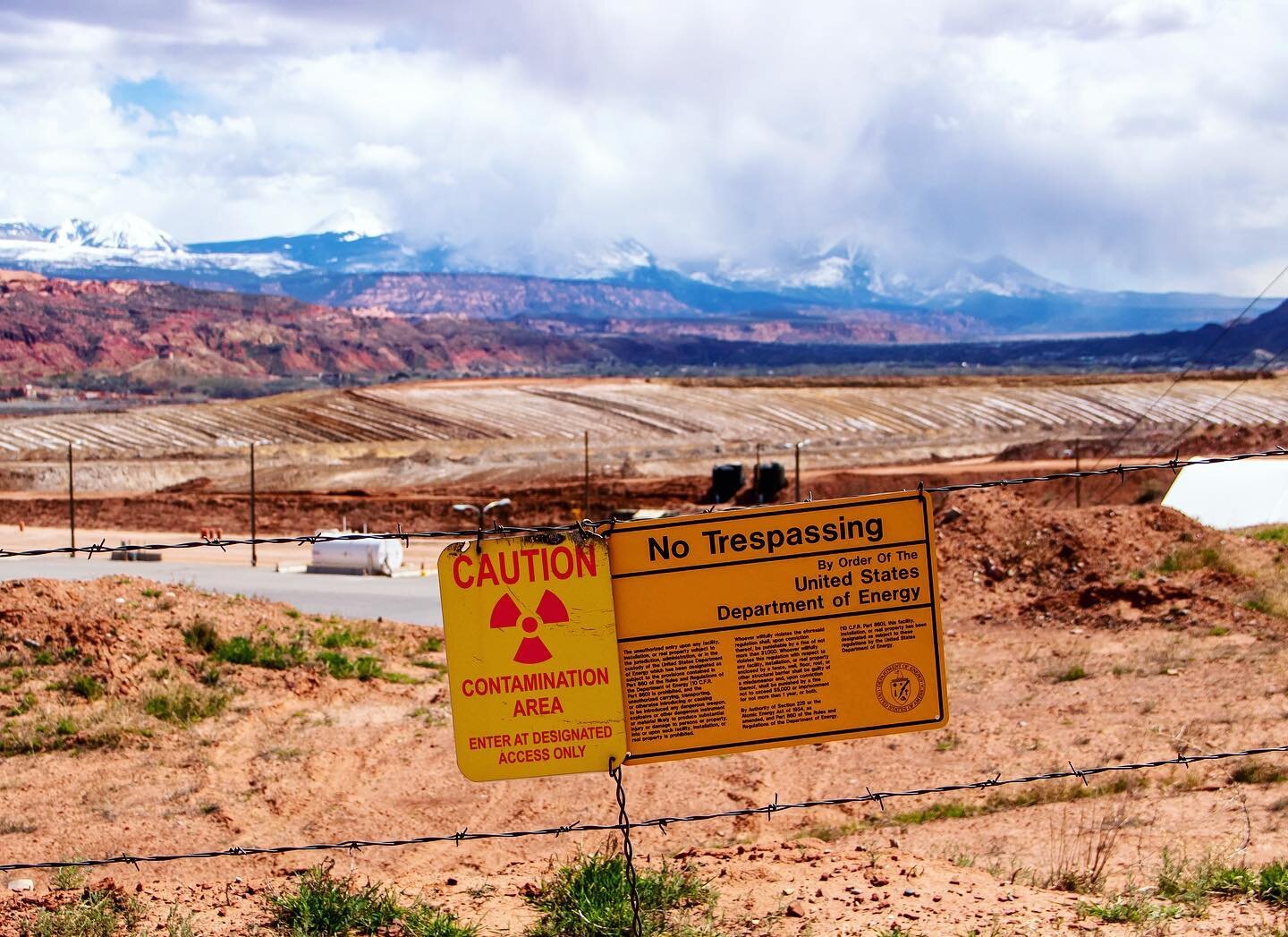 ☢️ CONTAMINATION AREA ☢️ 

This is the Moab Uranium Mill Tailings Pile, basically a unlined waste pond from a uranium mill next to the Colorado River in Moab, UT. Neat.