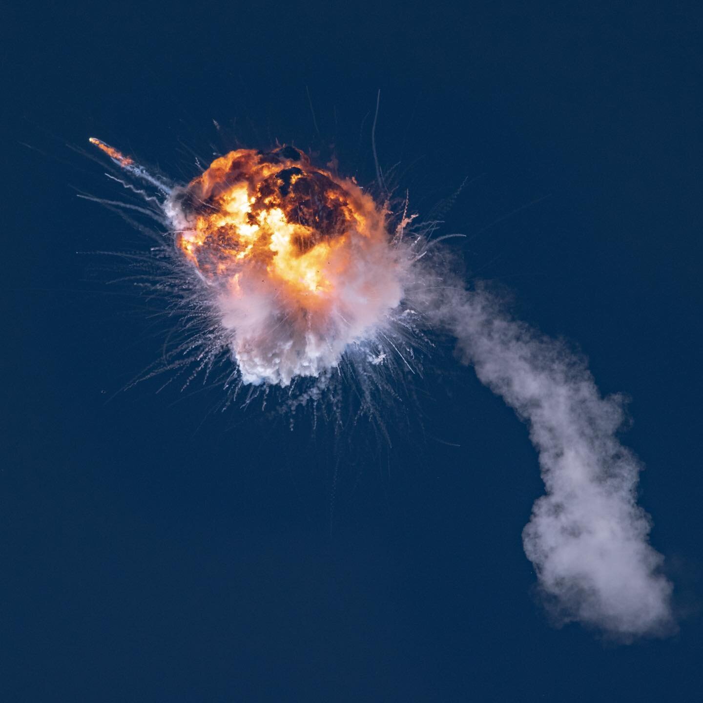 The explosive first launch of Firefly&rsquo;s Alpha rocket - One of four engines shut down early just after liftoff, resulting in a slower than nominal ascent and eventual loss of control of the vehicle as it hit Max Q. Range safety officers detonate