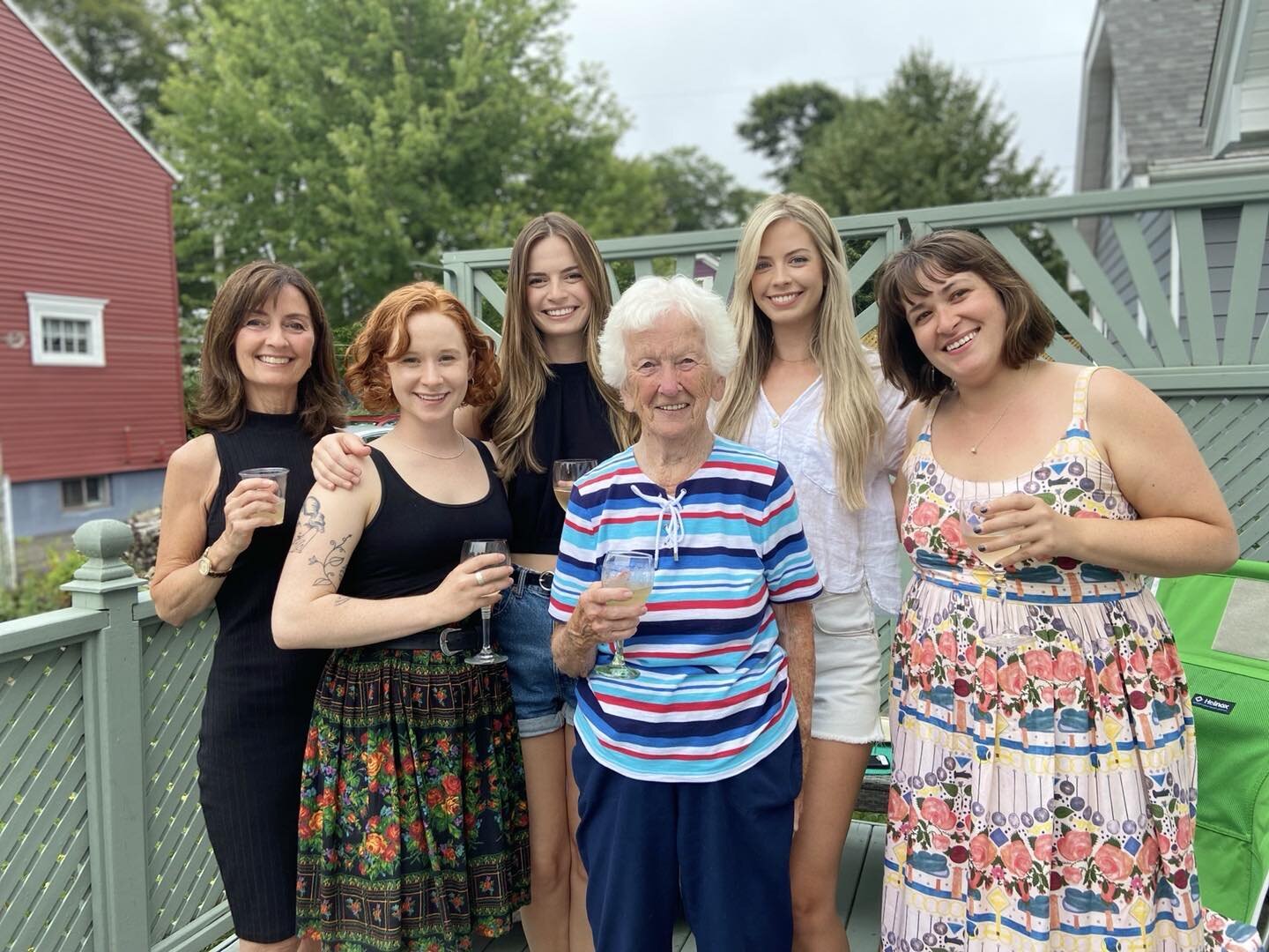 Happy 90th birthday to the indefatigable Cape Breton coal pal miner&rsquo;s daughter Joyce &lsquo;Joycee&rsquo; James. Seen here flanked by my sister and Mom&rsquo;s beautiful granddaughters. Thanks to the neighbours who joined in our intimate celebr