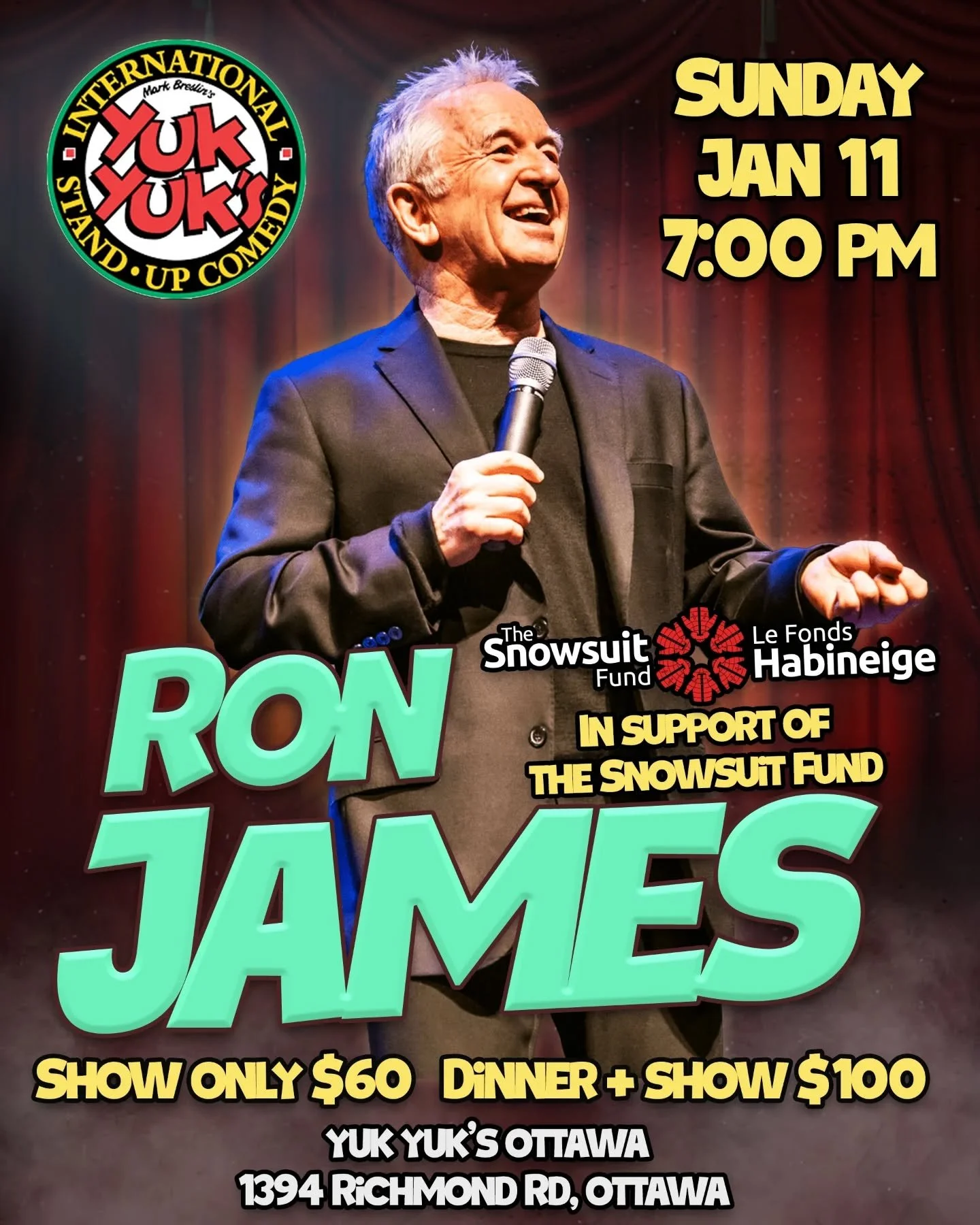 To reserve your seats call 343-575-7178 or book online at the Yuk Yuk's Ottawa website

#ottawacomedy #ottawathingstodo #ottawa #ronjames #comedy