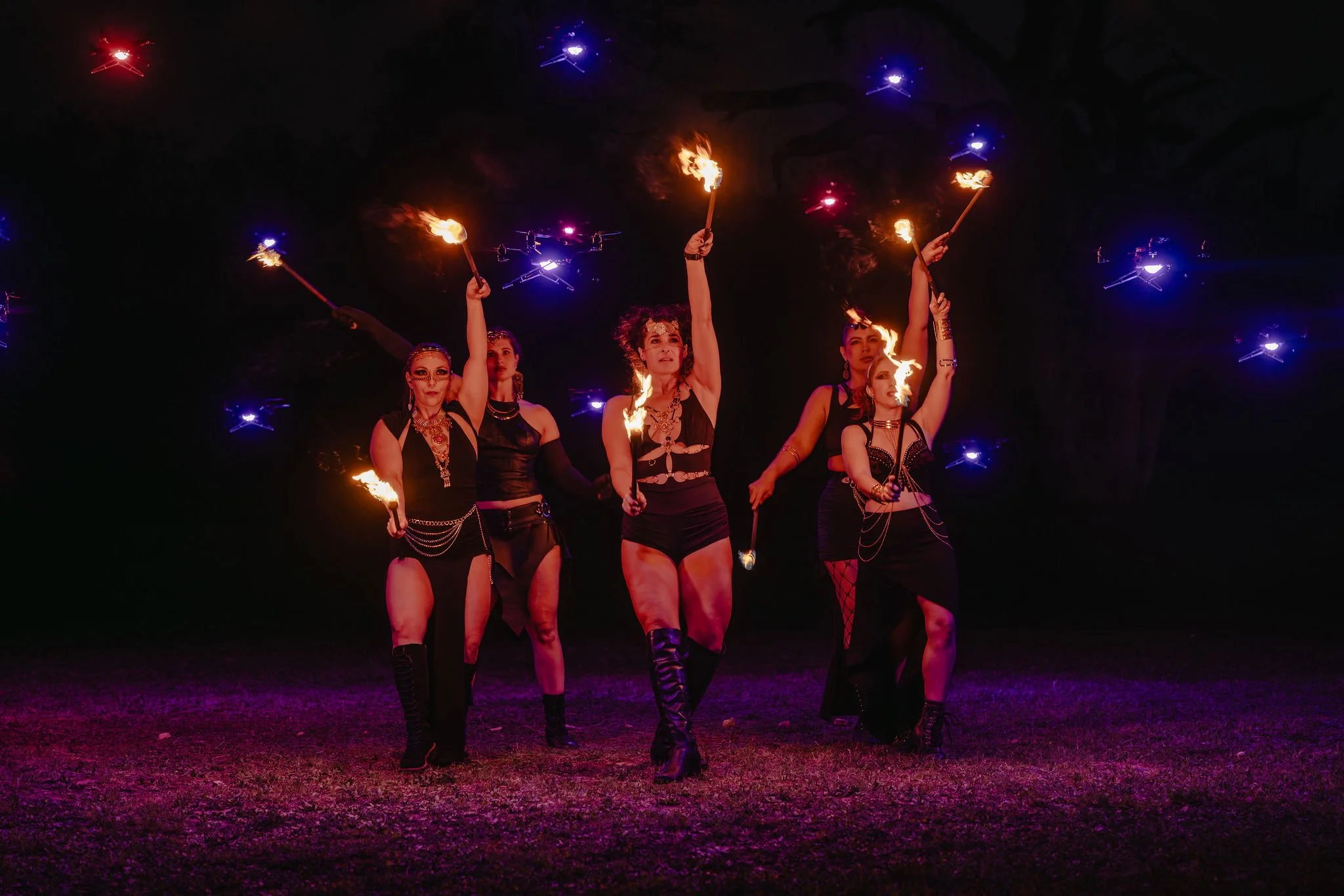 Fire-dance-drone-show