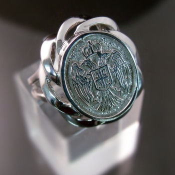 Serbian Coat of Arms Crest Ring