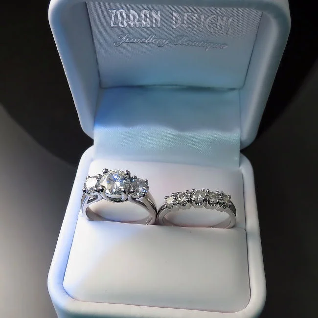 Engagement Ring Redesign and Wedding Band Restoration — Zoran Designs