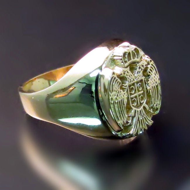 Serbian Eagle Rings in Gold or Silver — Zoran Designs Jewellery