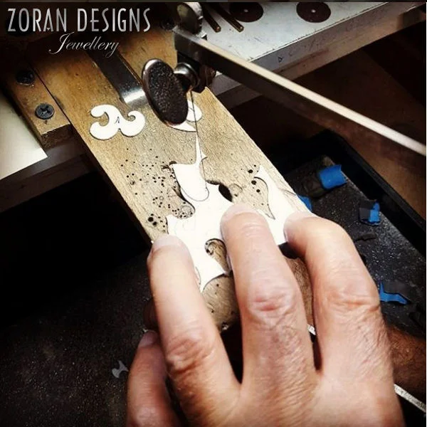 Jewelry making: hand cutting