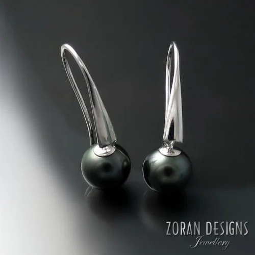 Black Tahitian Pearl Earrings