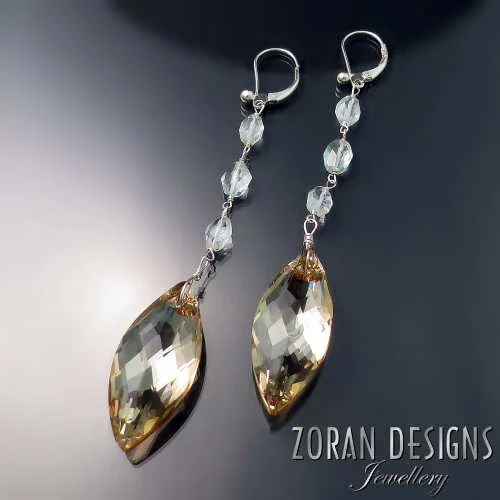 Champagne Crystal Earrings